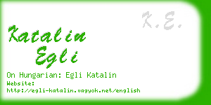 katalin egli business card